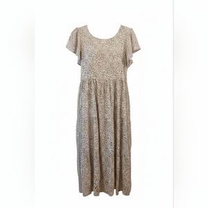 Elegant Animal Print Midi Dress